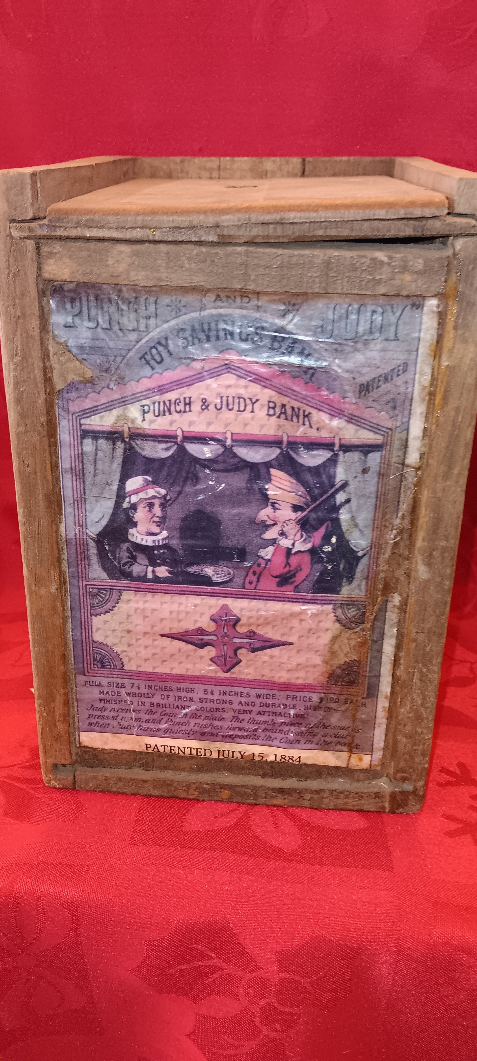 ORIGINAL COMPLETE Shepard Hardware 1884 Punch & Judy Mechanical Bank With Box-Jantiques LLC.