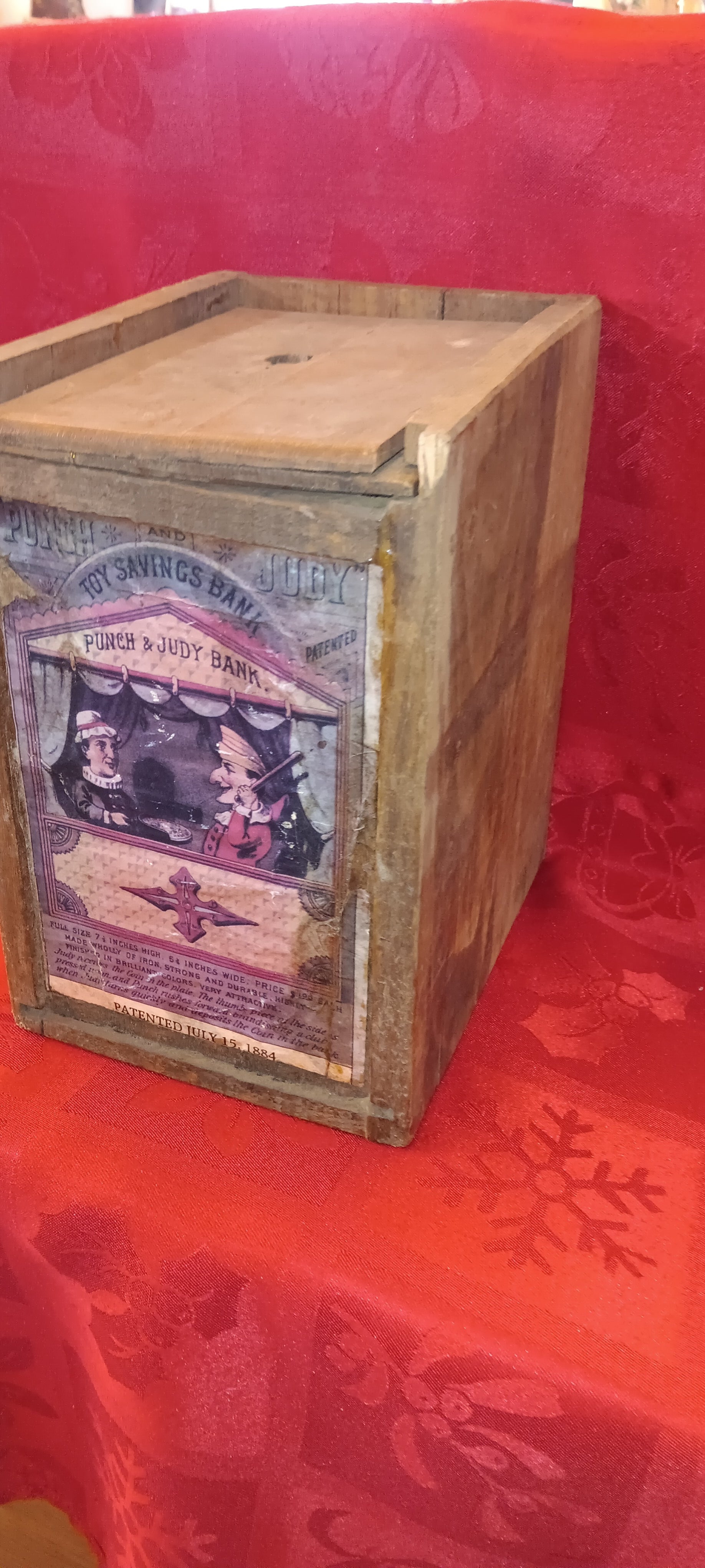 ORIGINAL COMPLETE Shepard Hardware 1884 Punch & Judy Mechanical Bank With Box-Jantiques LLC.