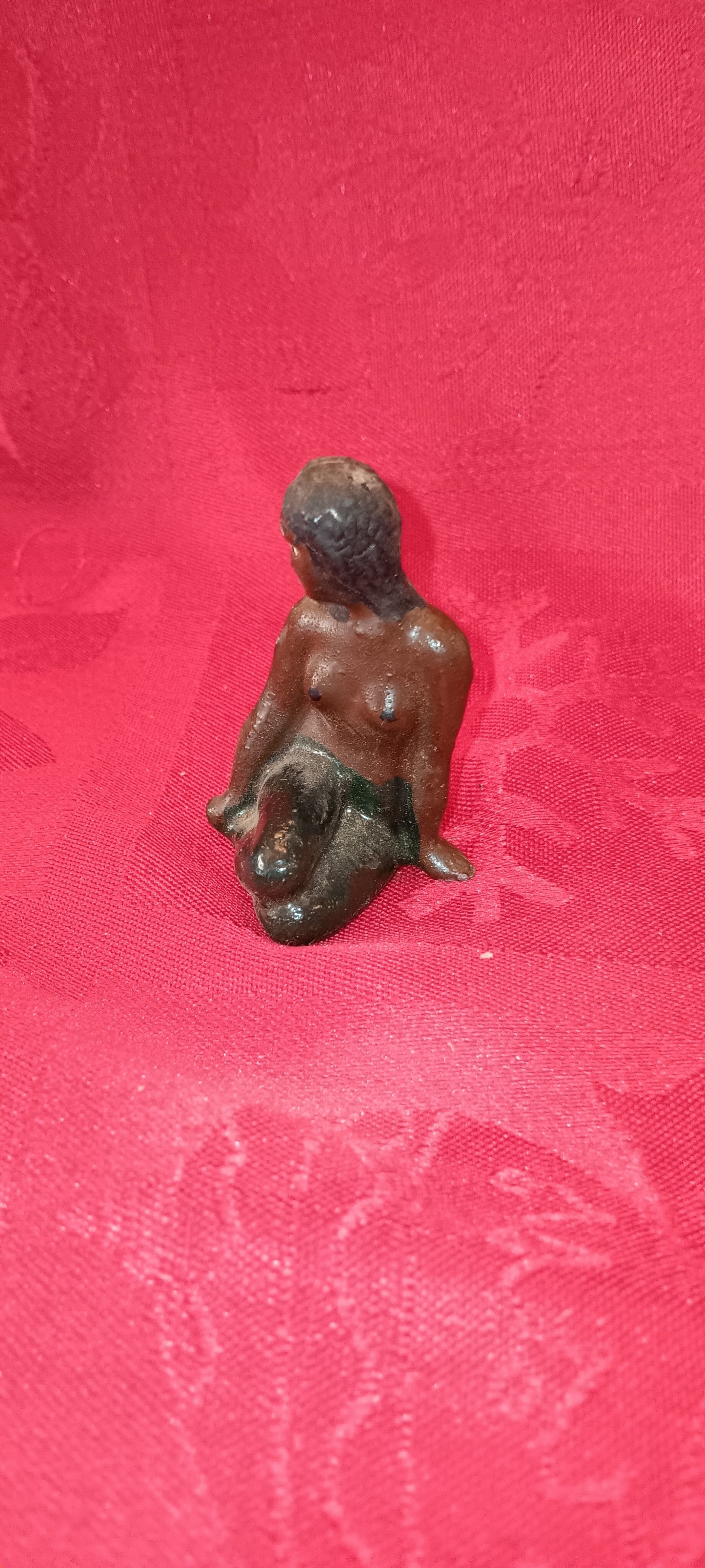 Lead Erotic Black Americana Topless Mermaid-Jantiques LLC.