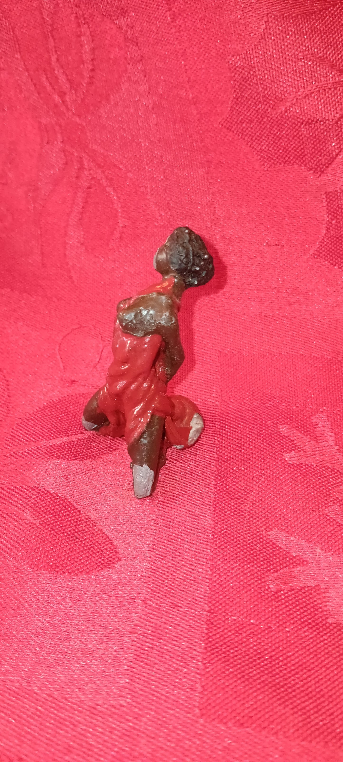 Lead Erotic Black Americana Woman in Red Dress-Jantiques LLC.