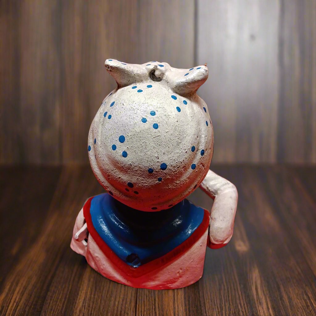 Cast Iron Mechanical Bank - Aunt Jemima Red, White, Blue-Jantiques LLC.