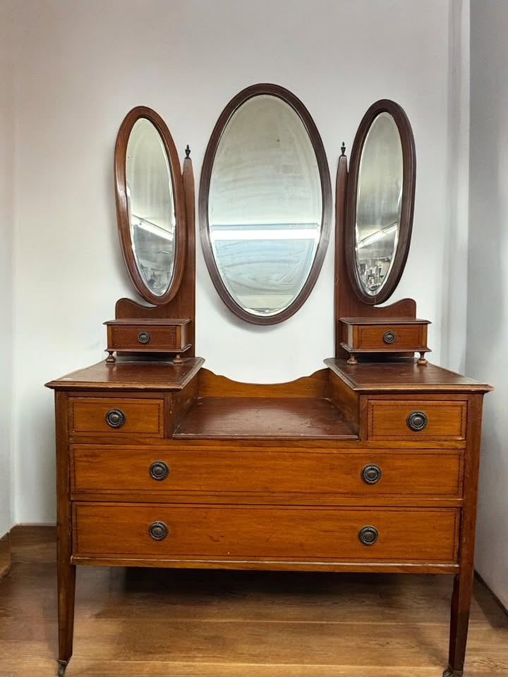 Antique Furniture Mahogany Vanity Dressing Table-Jantiques LLC.