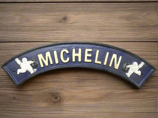 Cast Iron Sign - Curve "MICHELIN TIRE"-Jantiques LLC.