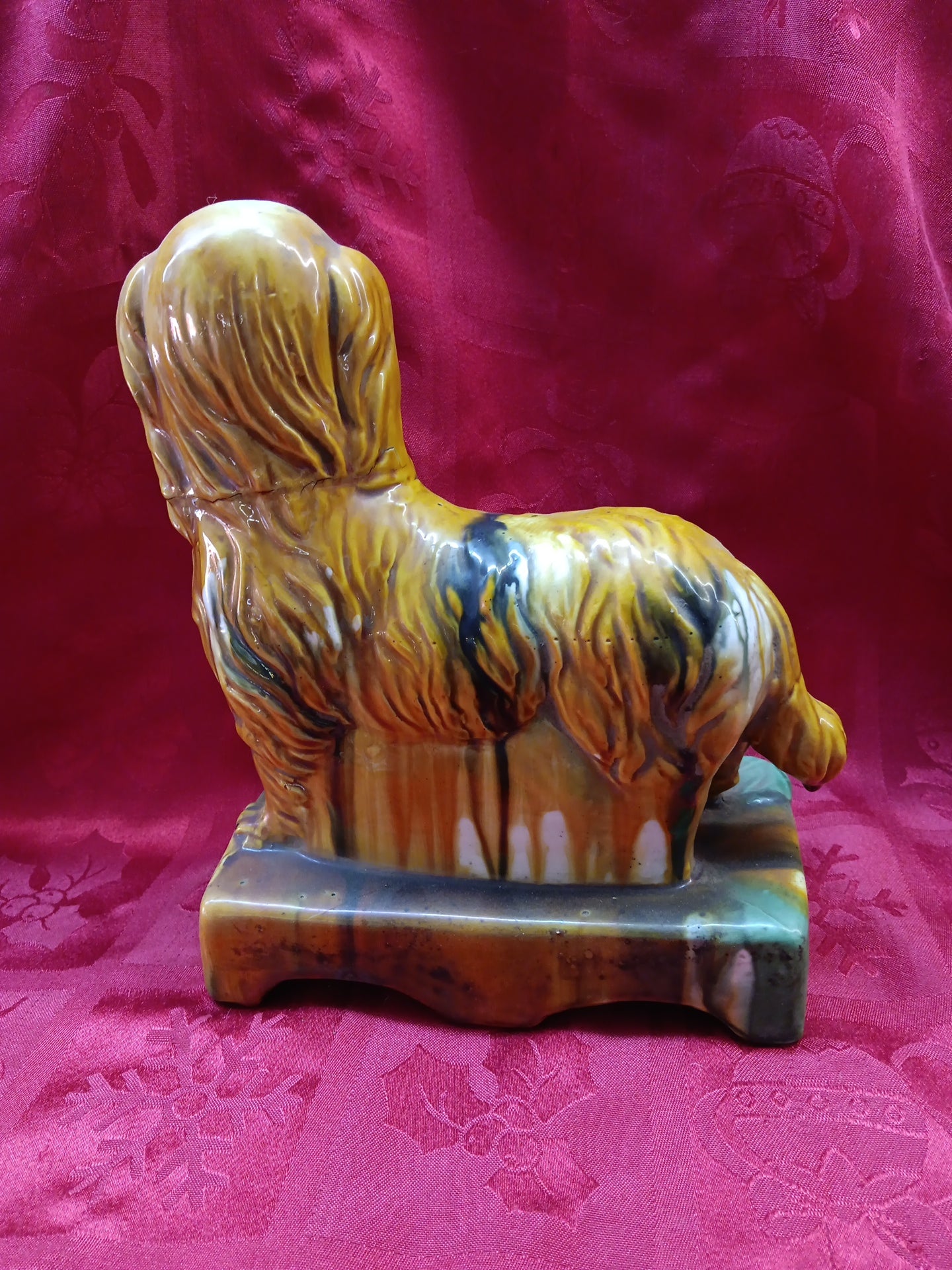 Majolica Staffordshire Dog Figure-Jantiques LLC.