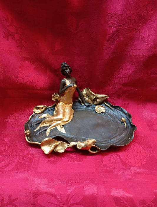 Bronze Nymph Of The Lake Plate-Jantiques LLC.