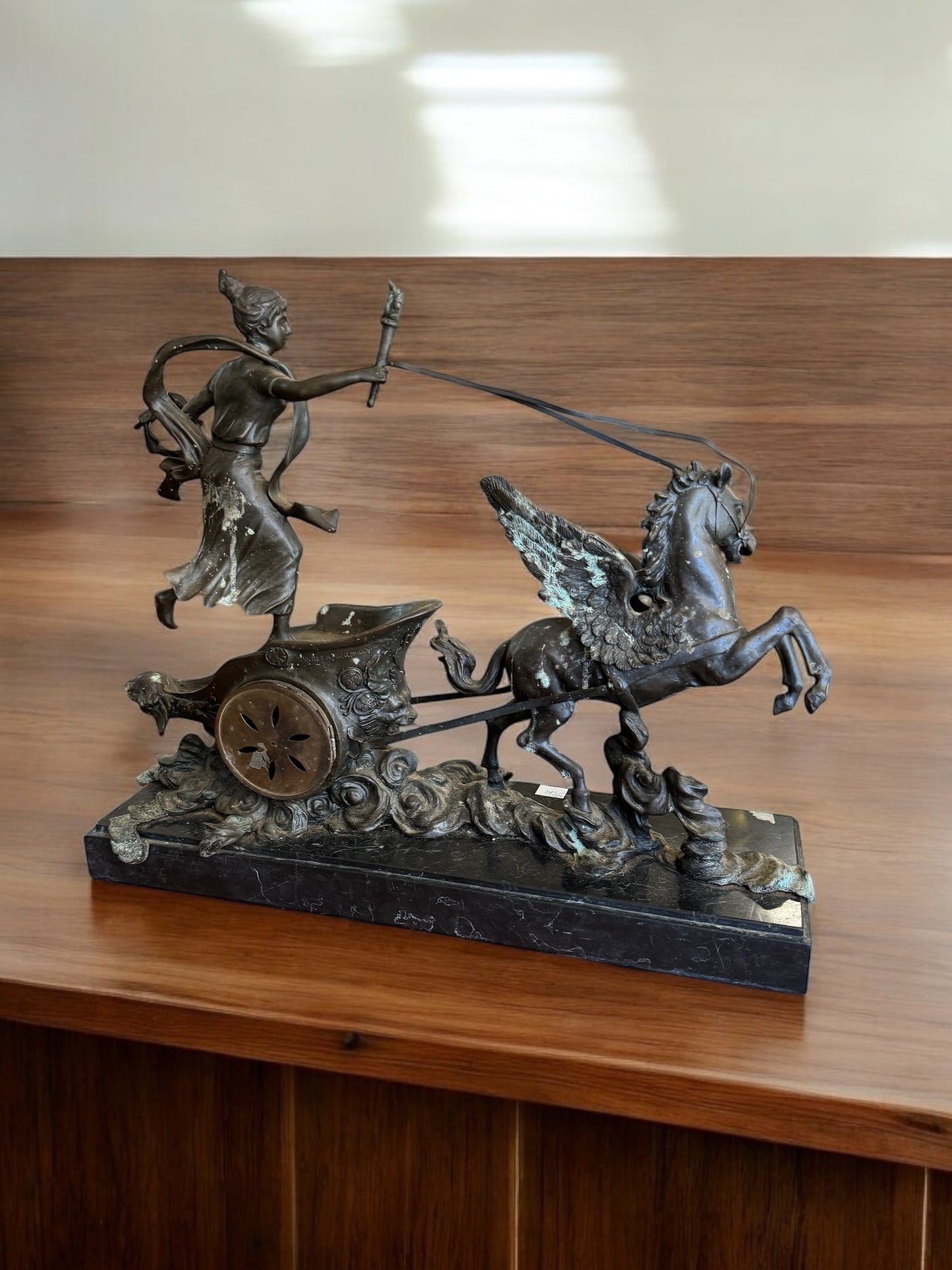 Bronze Pegasus Clock-Jantiques LLC.