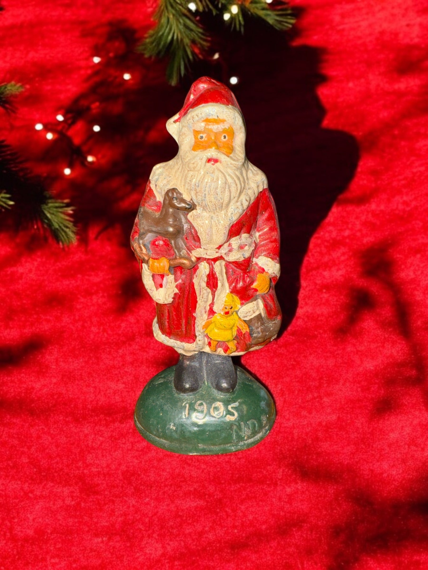 Lead Old Fashion Santa Claus 1905-Jantiques LLC.