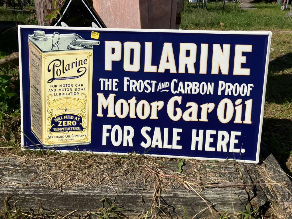 Polarine Motor Car Oil Vintage Metal Sign
