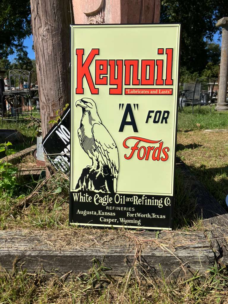 Keynoil “A for Fords” Vintage Metal Sign