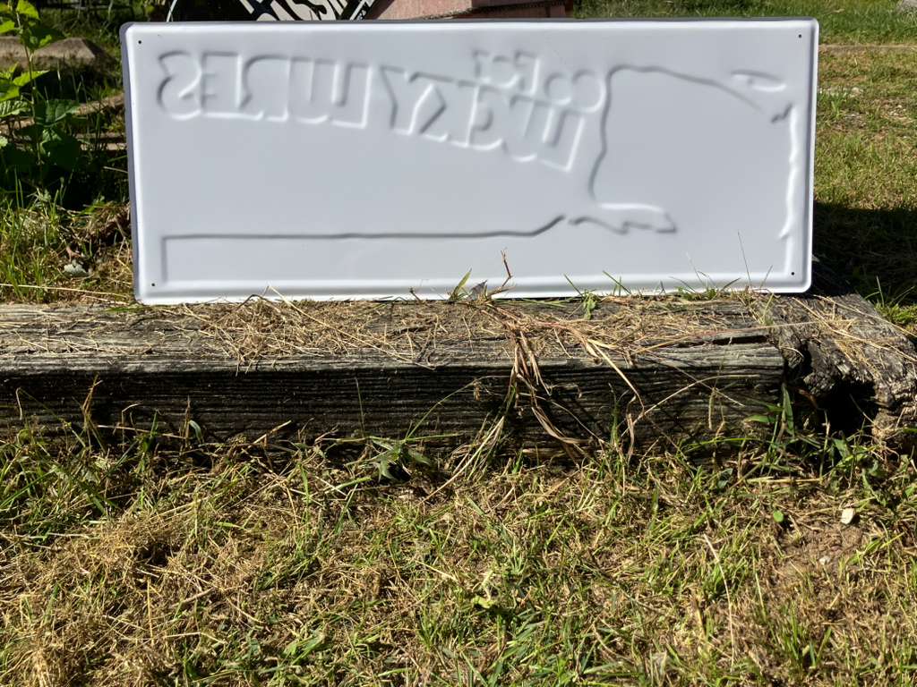 Vintage-Style "Go For Lucky Lures" Fishing Bait  Sign