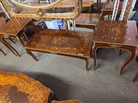 19th-century Louis XV coffee tables with 2 end tables