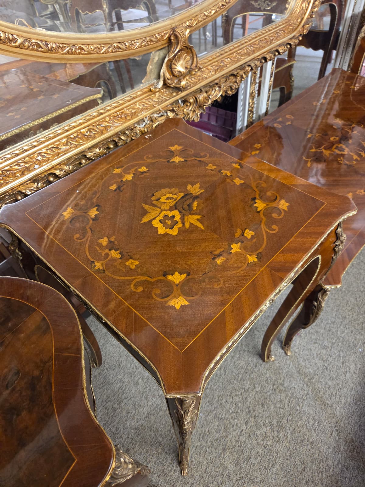 19th-century tables in the Louis XV aesthetic.