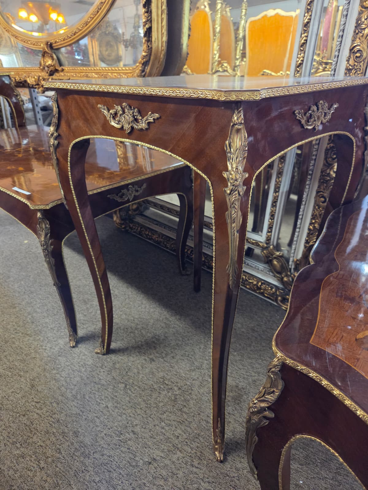 19th-century tables in the Louis XV aesthetic.