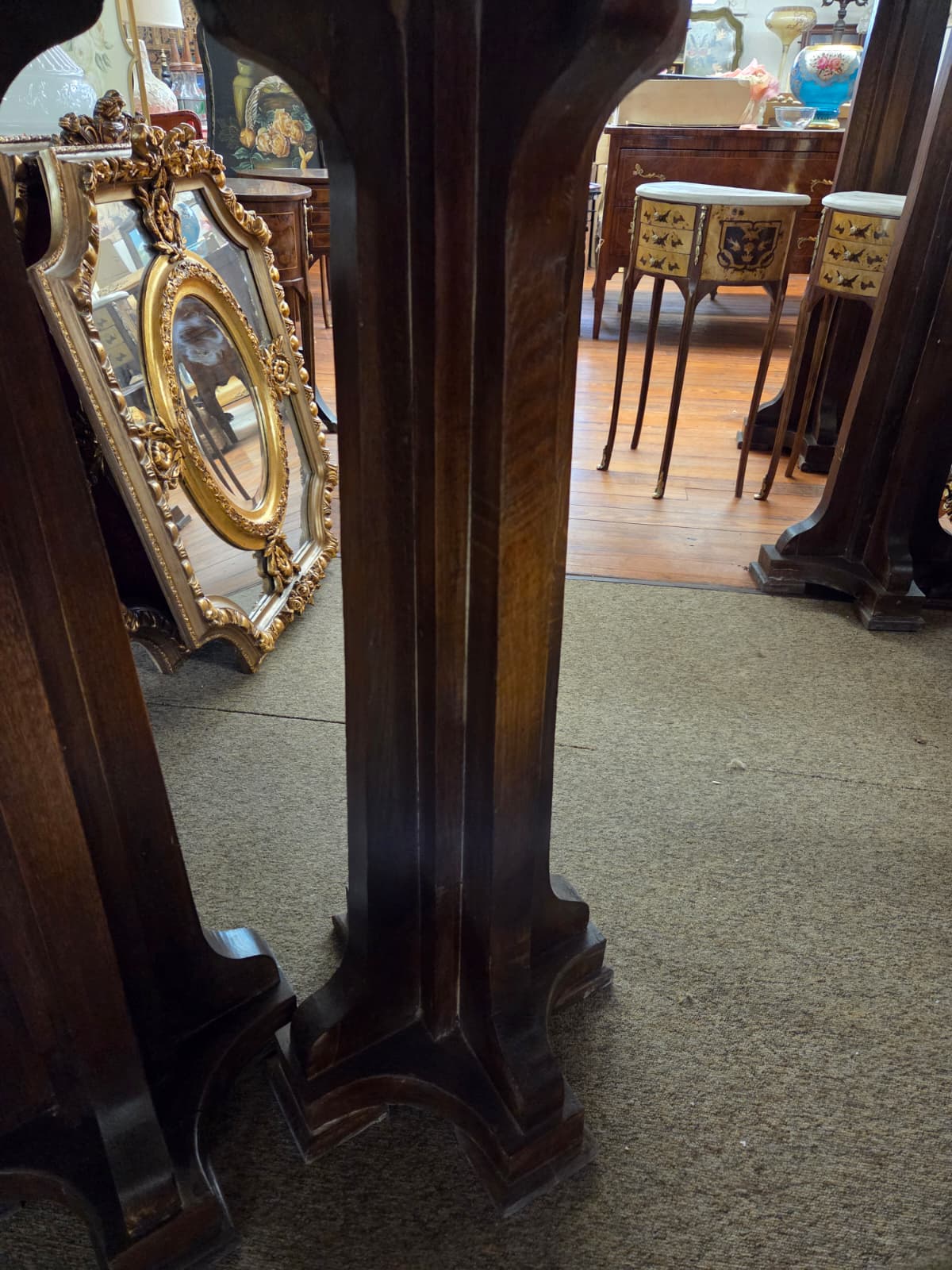 Pair of wooden pedestals