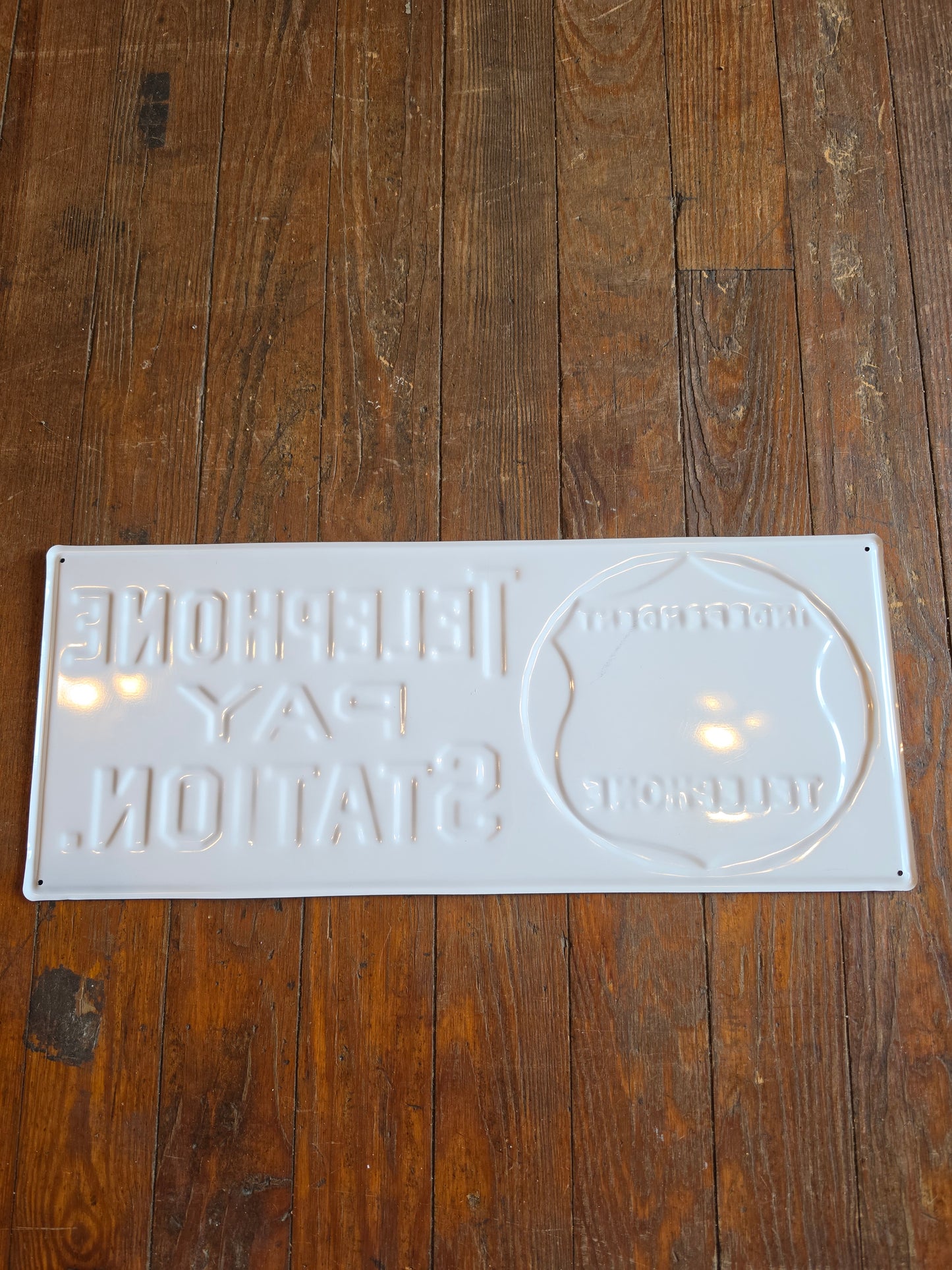 Telephone Pay Station metal sign