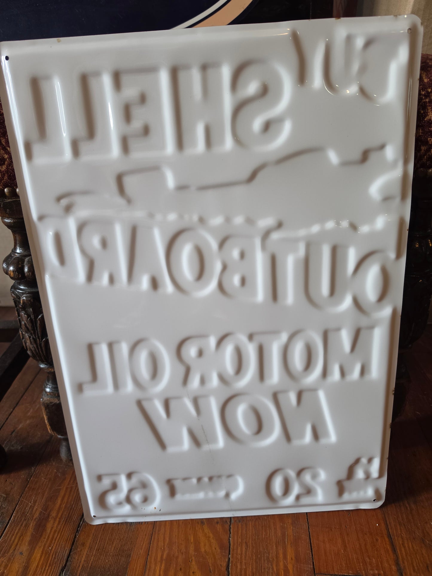 Shell outboard Motor Oil metal sign