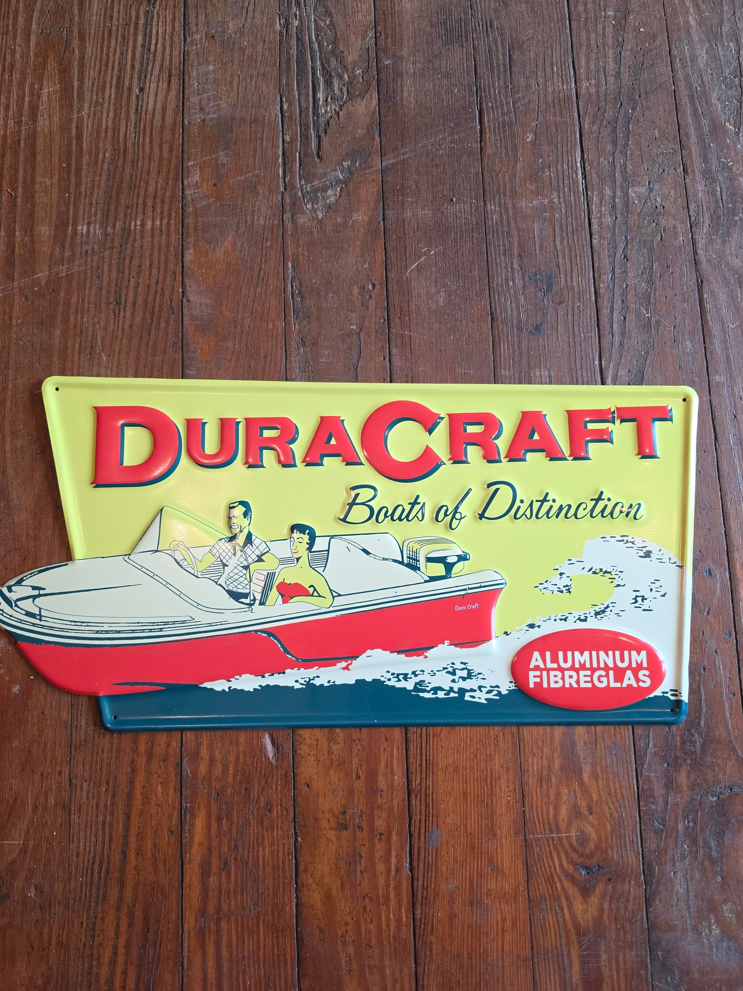 DuraCraft Boats of Distinction. Metal sign