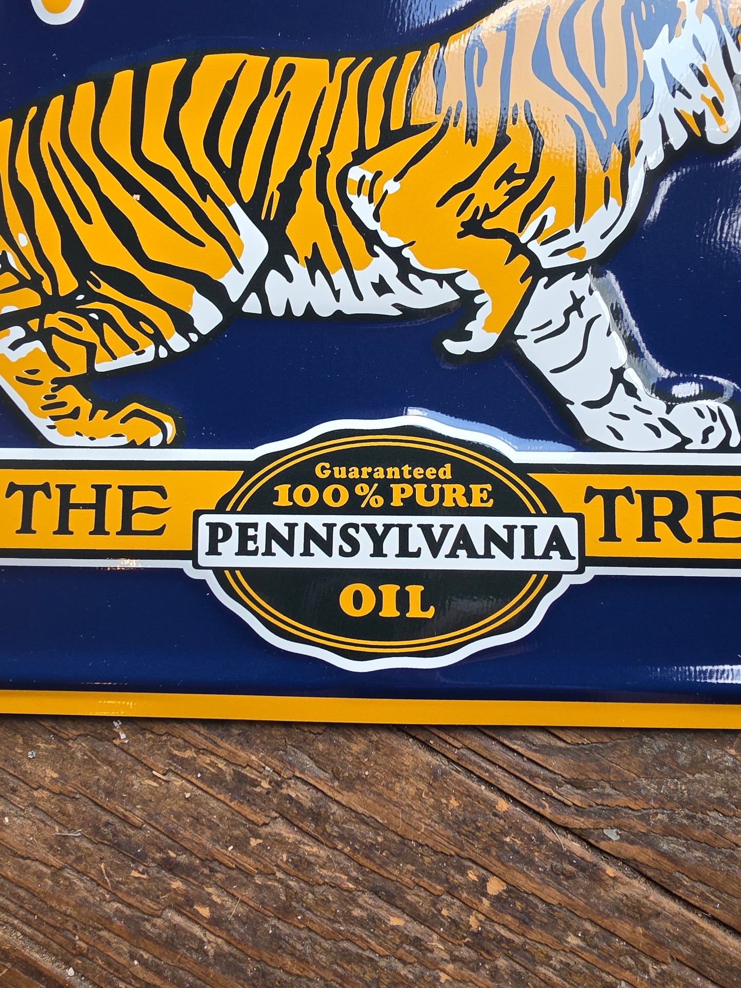 Power-lube Motor Oil. Metal sign