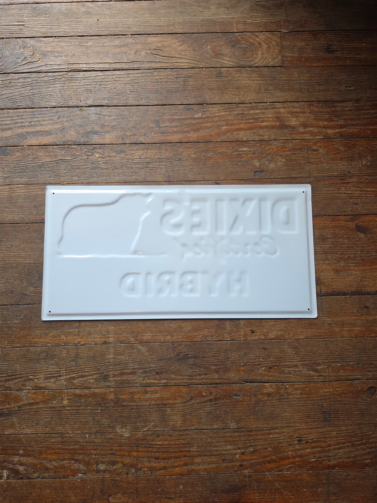 Dixie's Certified Hybrid metal sign