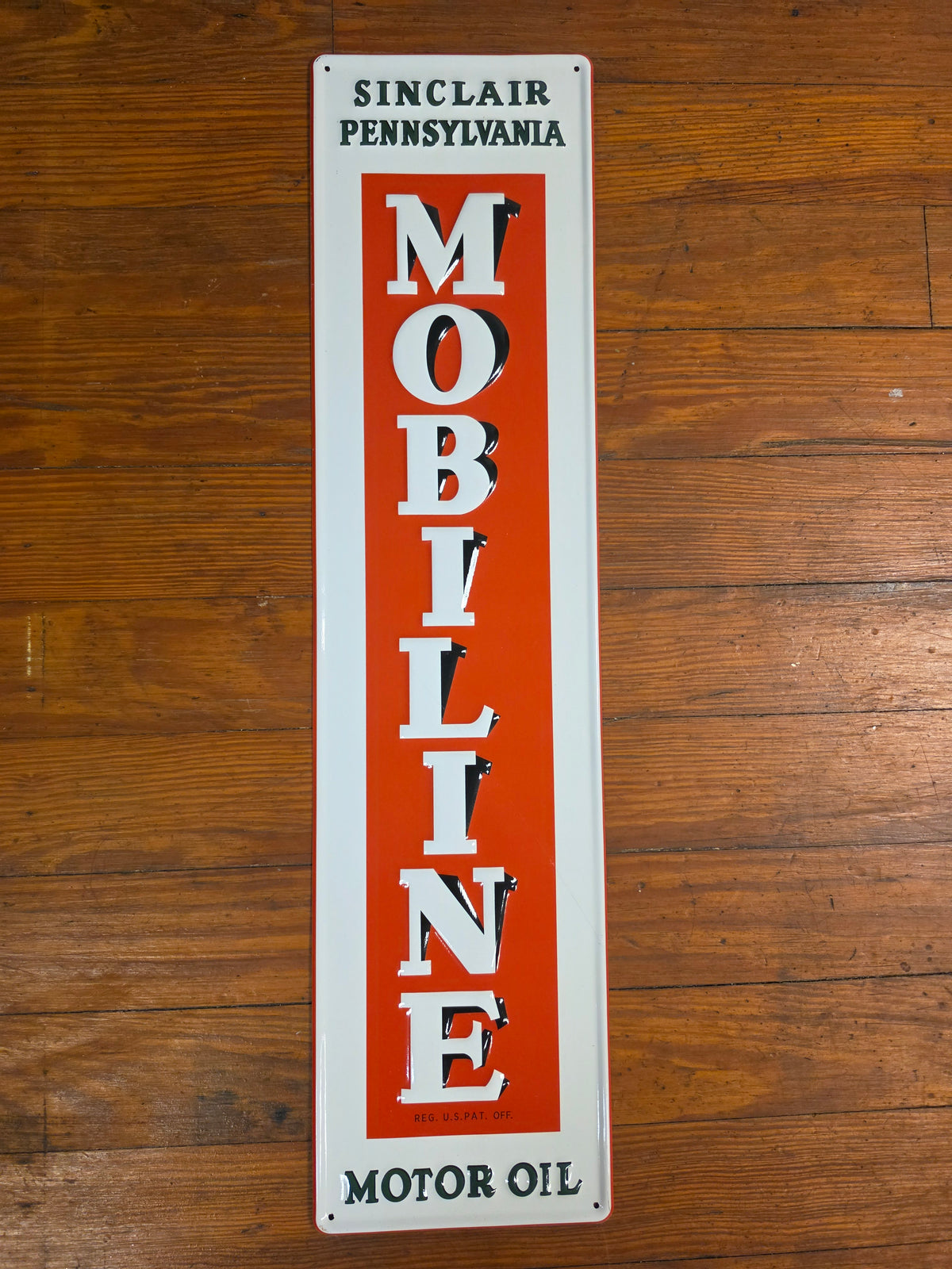 Mobilize Motor Oil metal sign