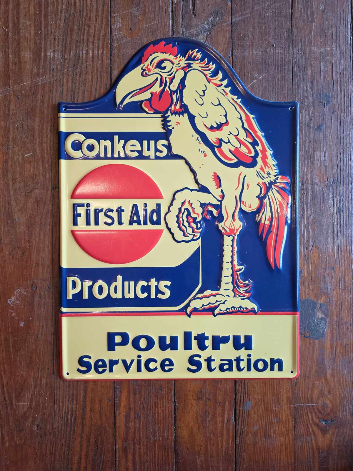 Conkeys First Aid Products metal sign