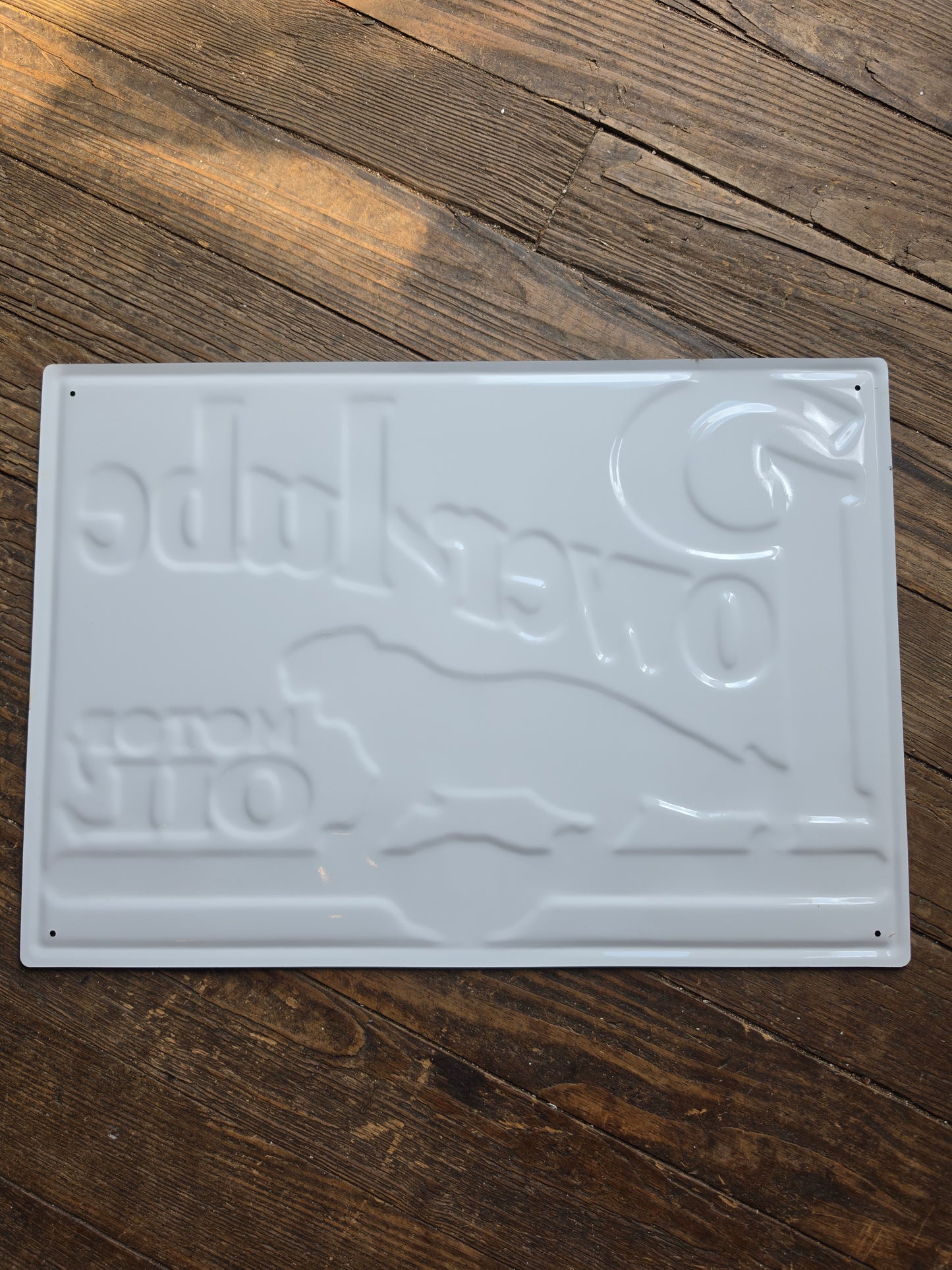 Power-lube Motor Oil. Metal sign