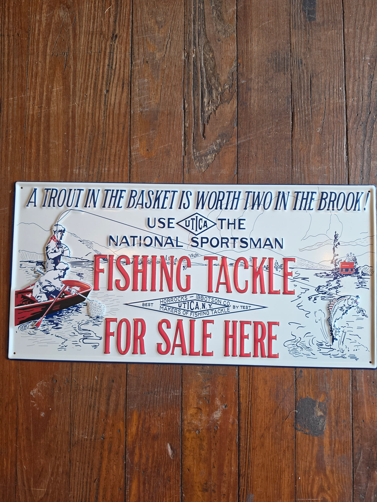 Fishing Tackle For Sale metal sign