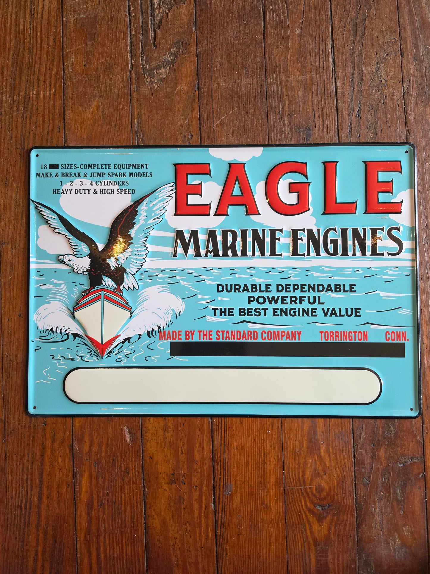 Metal sign For Eagle Marine Engines