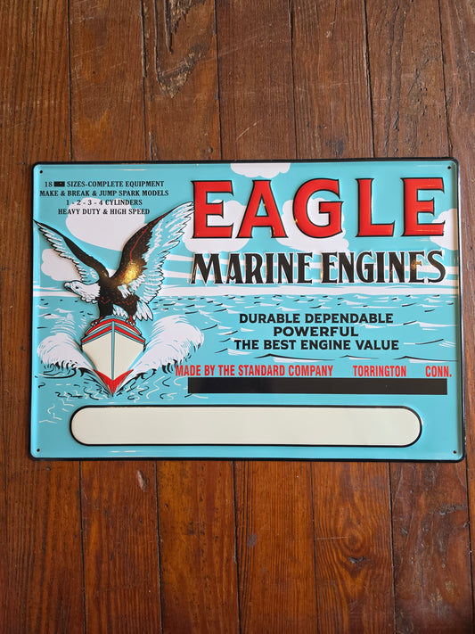 Metal sign For Eagle Marine Engines