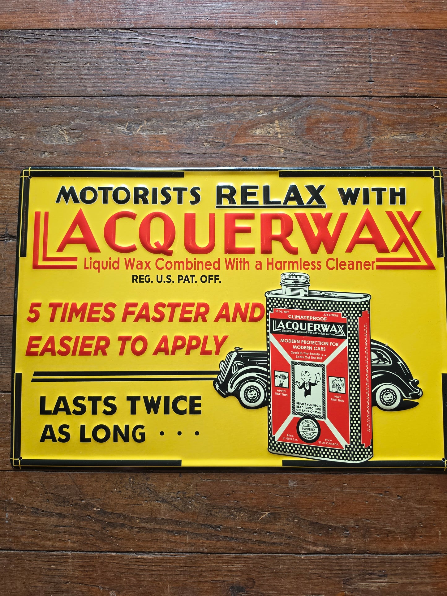 LACQUERWAX Metal sign