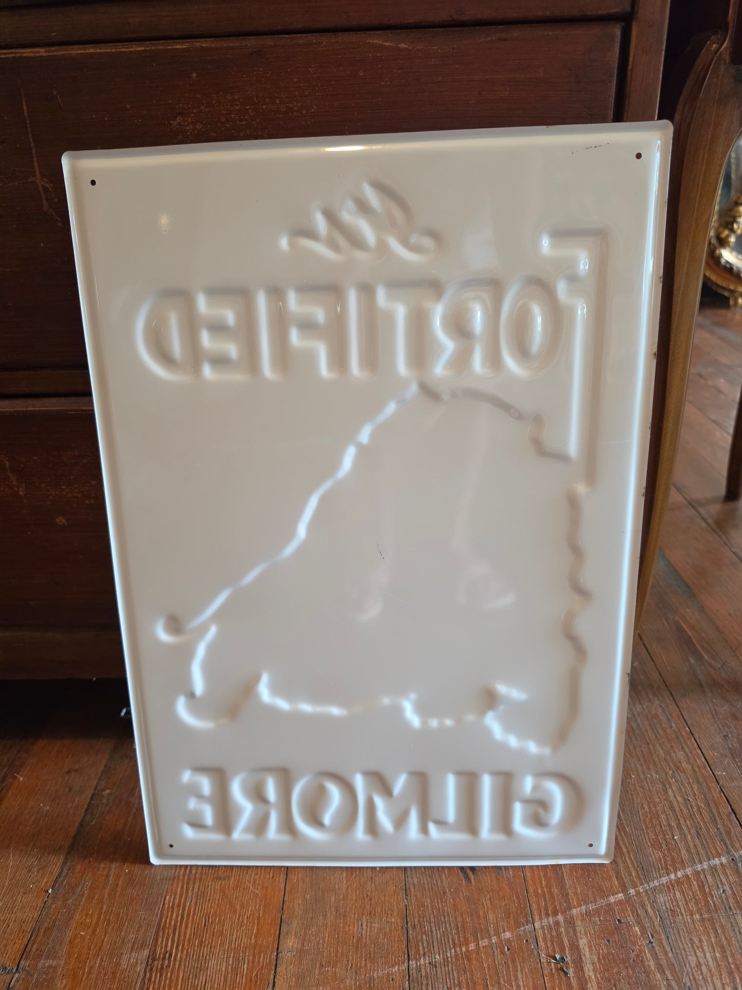 Gilmore. Metal sign