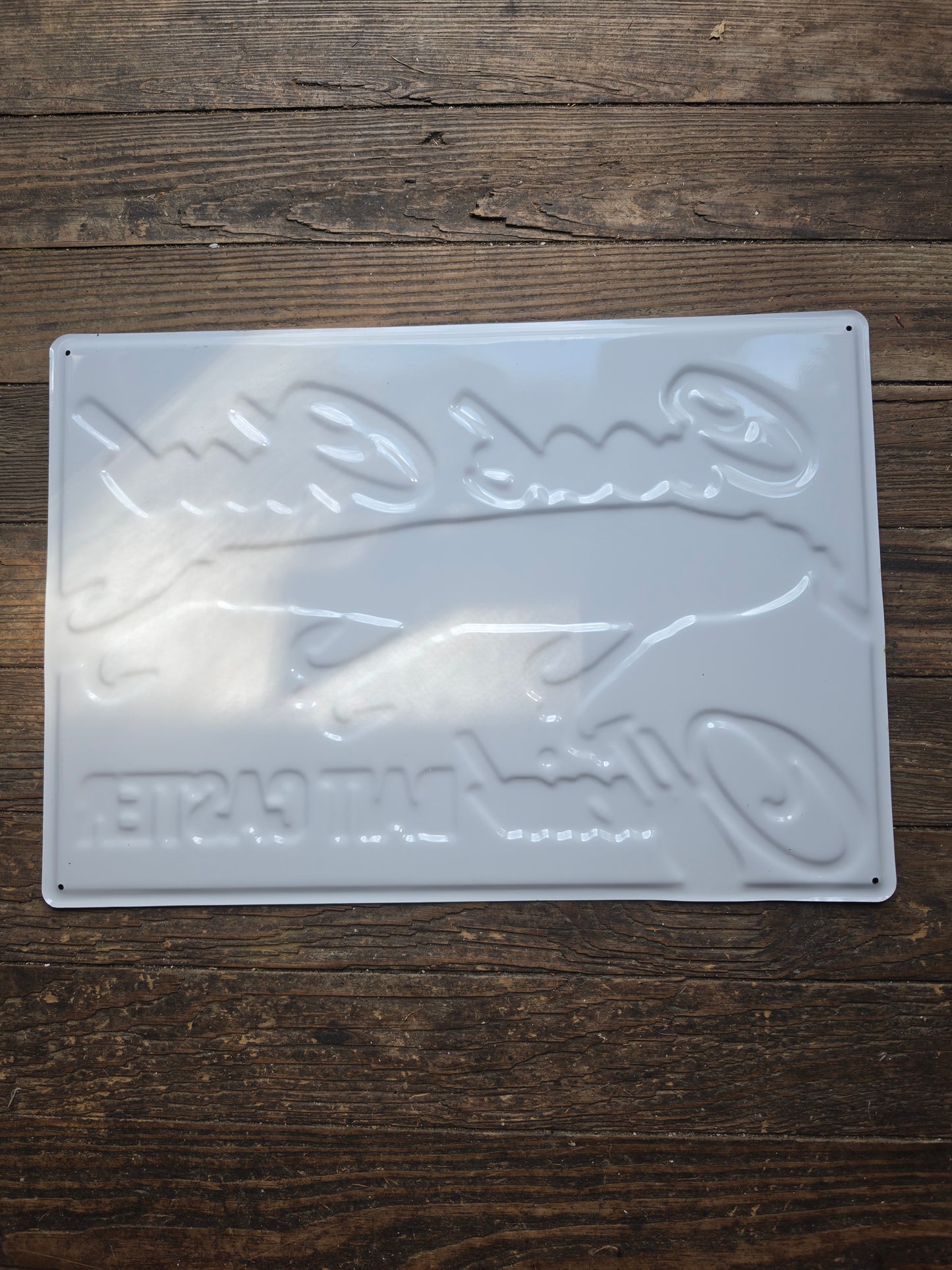 Creek Chub metal sign