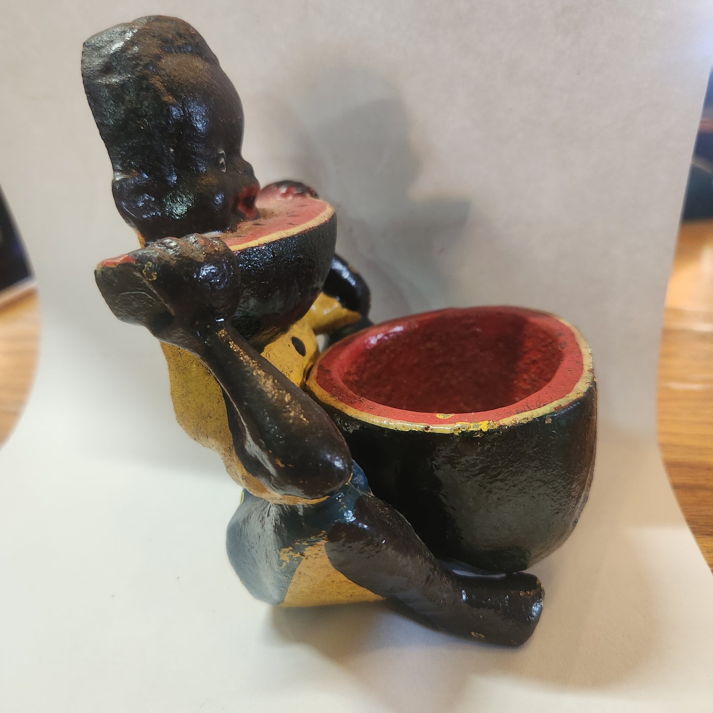 Cast Iron boy eating watermelon