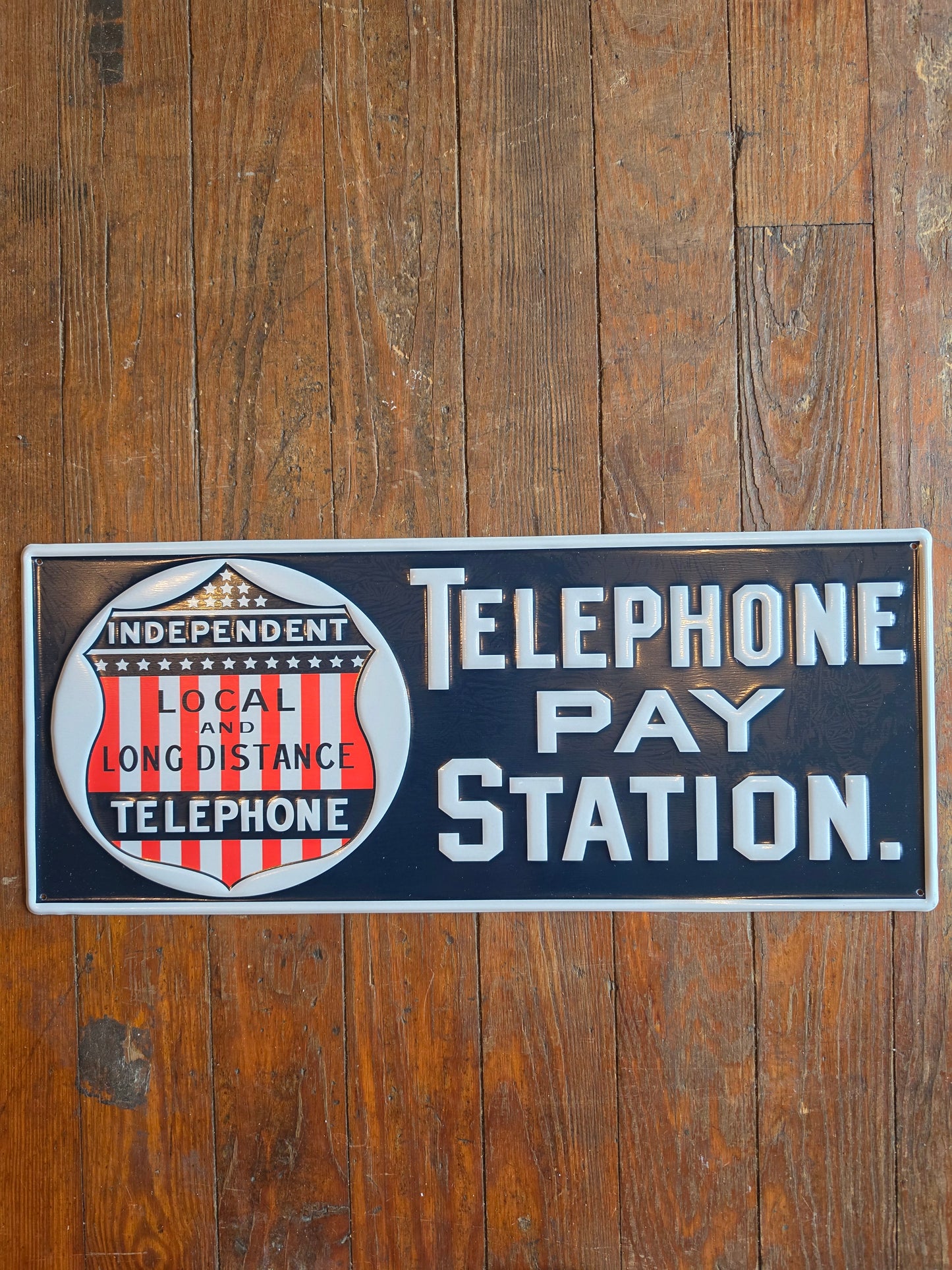 Telephone Pay Station metal sign
