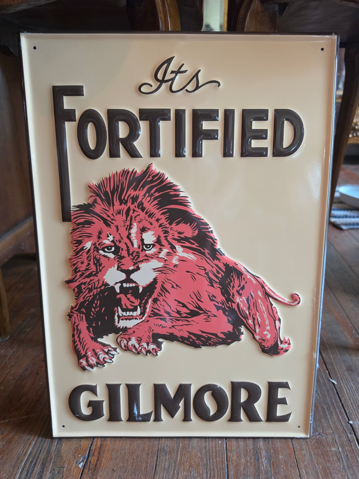 Gilmore. Metal sign