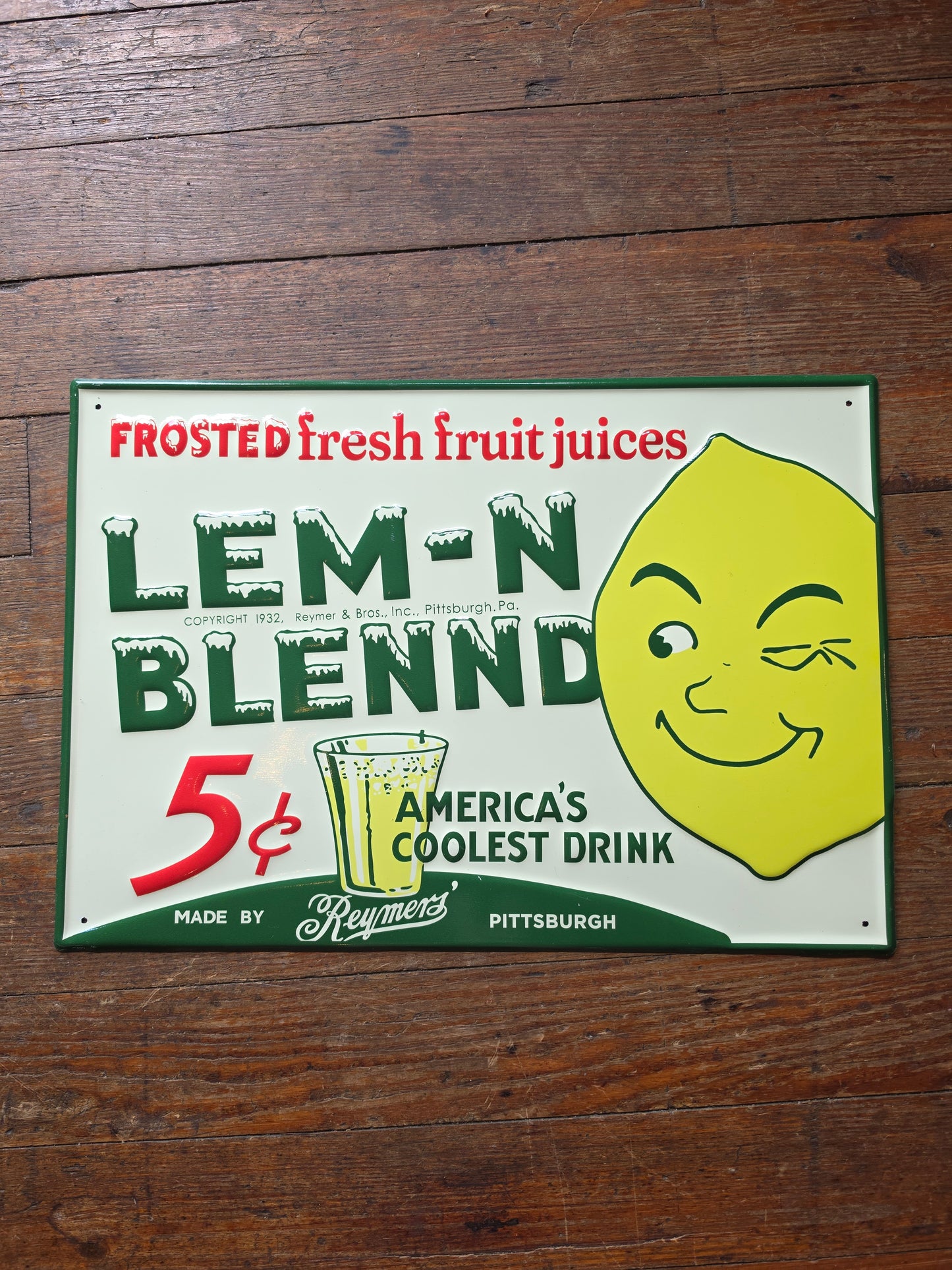 Lem-N-Blennd Juice  metal sign