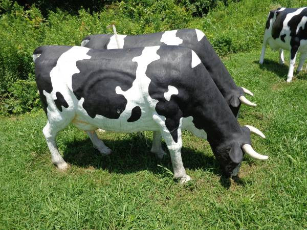 Single Life Size Polyresin Cow (Grazing)-Jantiques LLC.