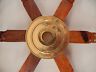 SHIP WHEEL -BRASS WOODEN SHIP WHEEL-Jantiques LLC.