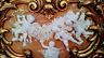 LOUIS XVI Mirror - Beige Cherubs Gilt Putti-Jantiques LLC.