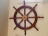 SHIP WHEEL BRASS WOODEN 36"-Jantiques LLC.