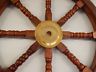 SHIP WHEEL BRASS WOODEN 36"-Jantiques LLC.