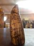 Scrimshaw Resin - Replica Whale Tooth "Capt Vincent" 3 1/4"-Jantiques LLC.