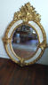 Gold Gilded Mirror - Oval Cherub Dancing in Boutique of Flowers-Jantiques LLC.