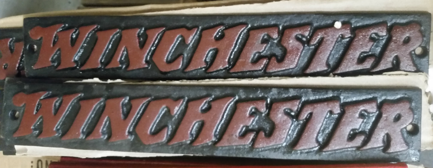 Cast Iron Sign - Winchester-Jantiques LLC.