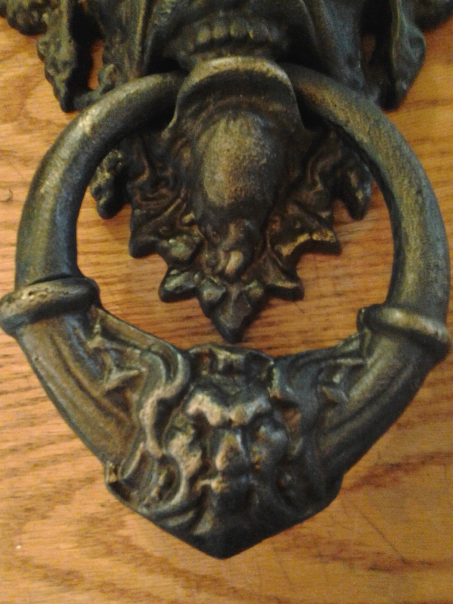 Door Knocker -Cast Iron Heavy Neptune Poseidon Man God-Jantiques LLC.