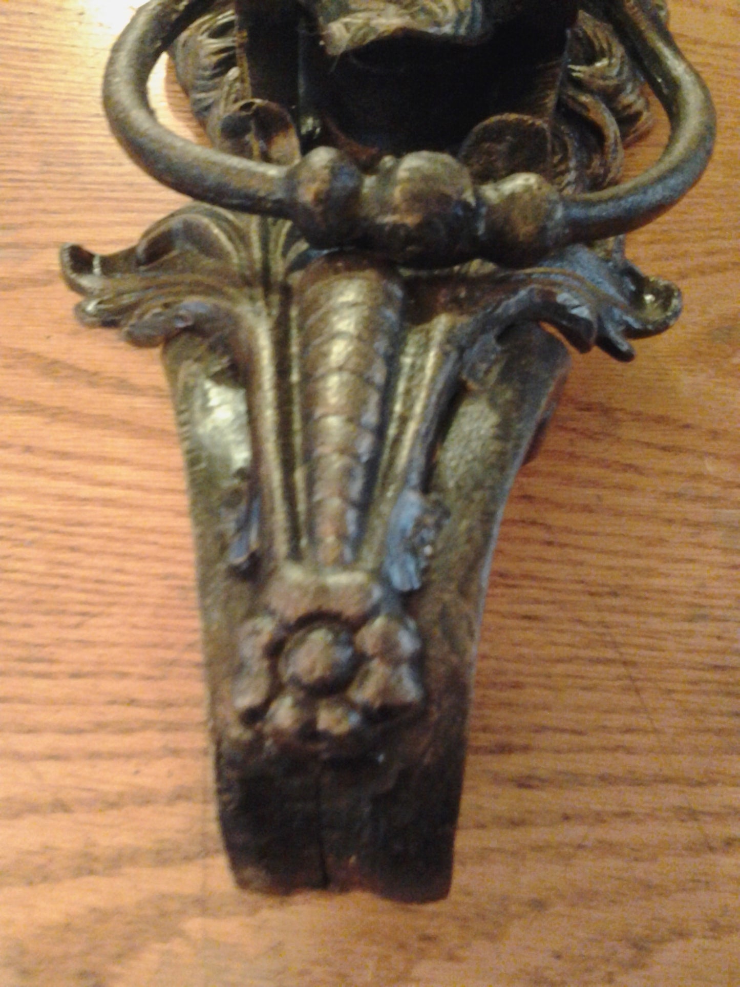 Lion Door Knocker -Cast Iron Gothic Lion Head-Jantiques LLC.