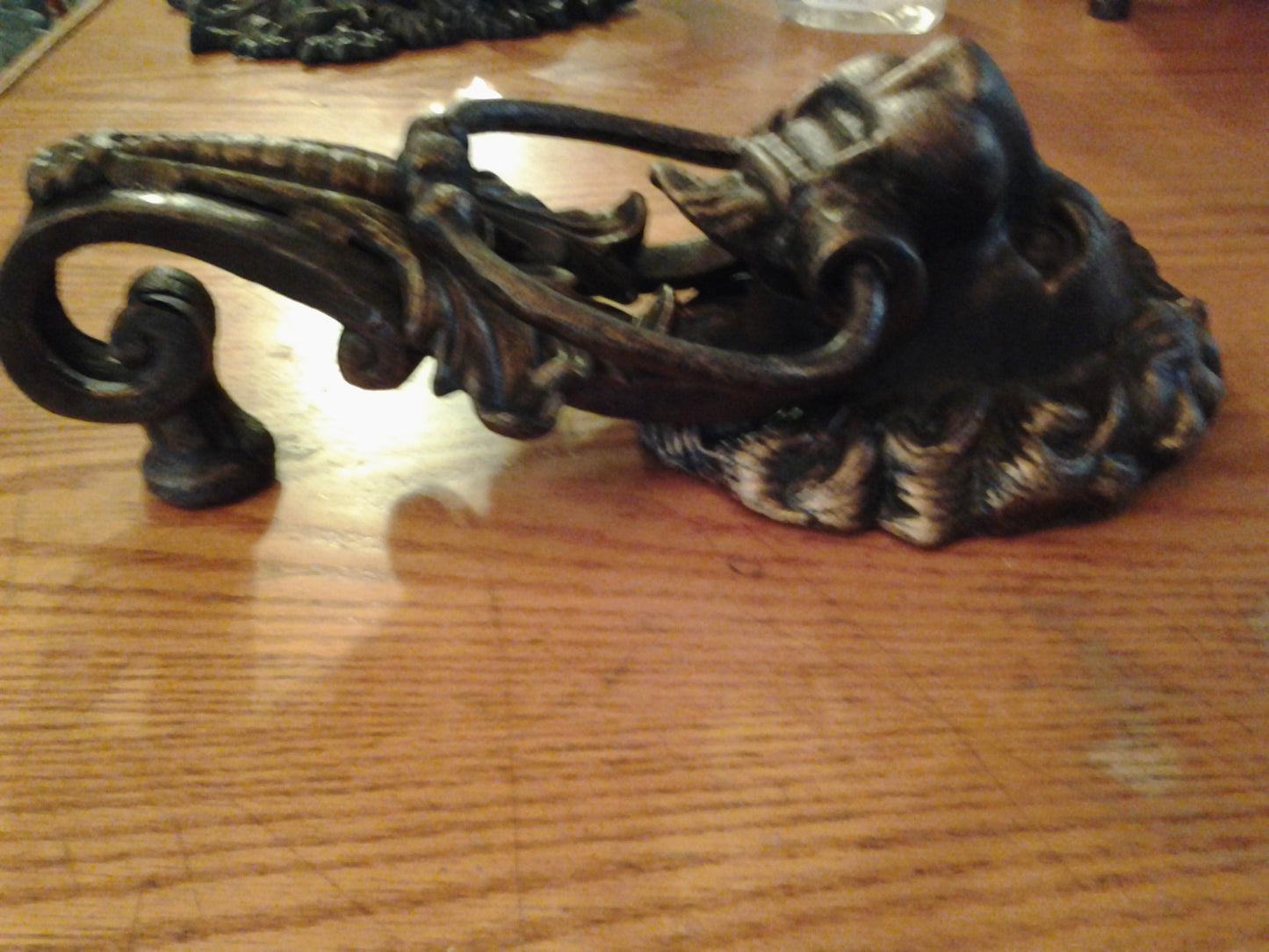 Lion Door Knocker -Cast Iron Gothic Lion Head-Jantiques LLC.