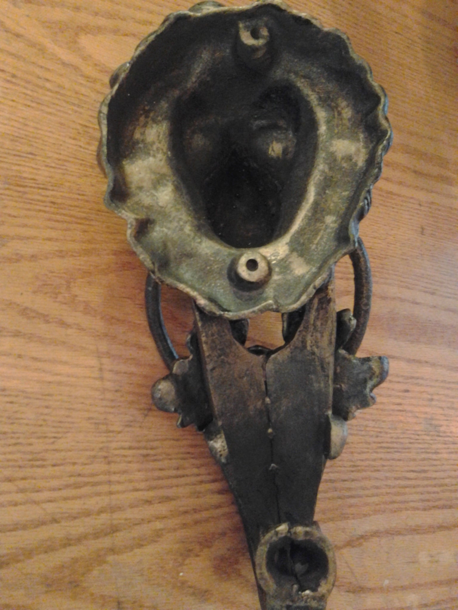 Lion Door Knocker -Cast Iron Gothic Lion Head-Jantiques LLC.