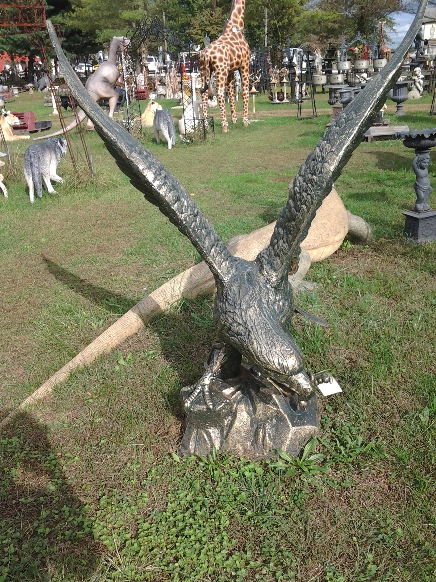 Cast Iron Statue - Eagle-Jantiques LLC.