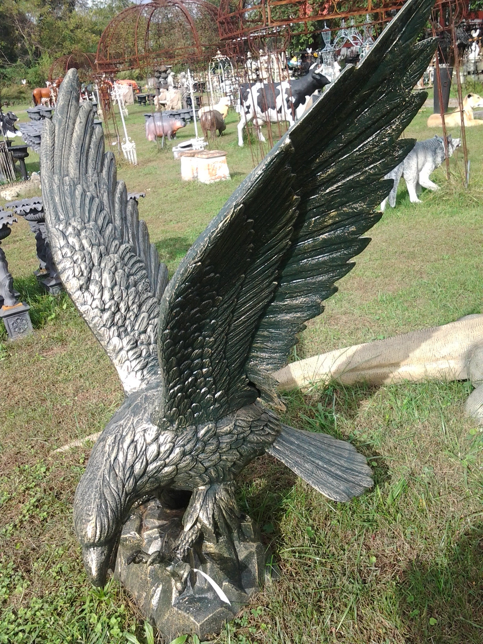 Cast Iron Statue - Eagle-Jantiques LLC.